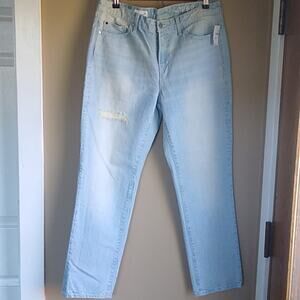 Gap Real Straight Light wash distress 1969 Jeans New With Tag Size 30